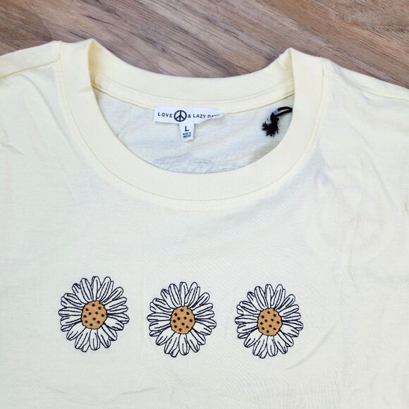 🔹️NWT Love & Lazy Days Yellow "Grand Canyon" Cuffed Sleeve Top Large - Picture 4 of 10